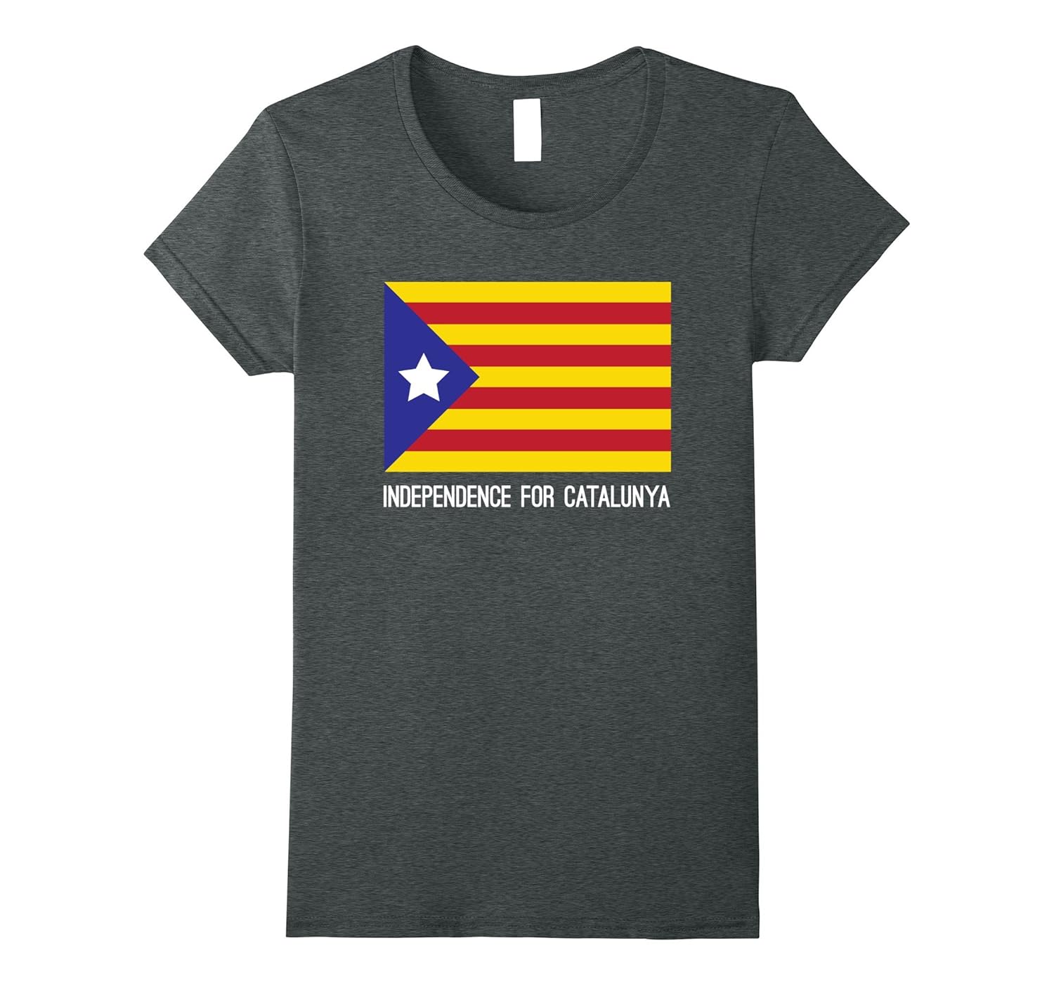 T-shirt Femme Catalogne Barcelone – Message Politique – Noir Col Rond Coton