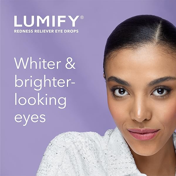 LUMIFY REDNESS RELIEVER EYE DROPS, FOR WHITER & BRIGHTER LOOKING EYES, 0.25 FL OZ (7.5 ML)