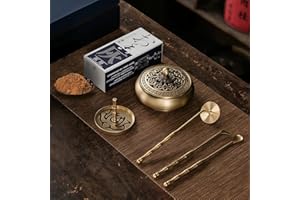 XINGZUAN Powder Making Kit,Chinese Incense Burner Kit,Agarwood Incense,Incense Burner Kit,Incense Burners Set(Incense Kit with Sandalwood Powder)