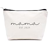 Mama Gift First Time Mom Become A Mommy Expectant Mom Present Mother to Be Baby Present Shower for New Mother Newborn New Baby Baby Announcement Christmas Gift-Makeup Bag Cosmetic Bag Travel Pouch