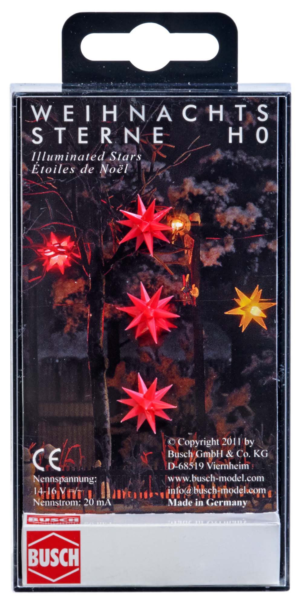 DISC Iluminated Christmas Red Star Decorations