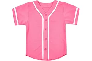 EALER BJK80 Series Kids Baseball Jersey Softball Jersey Button Down Shirts