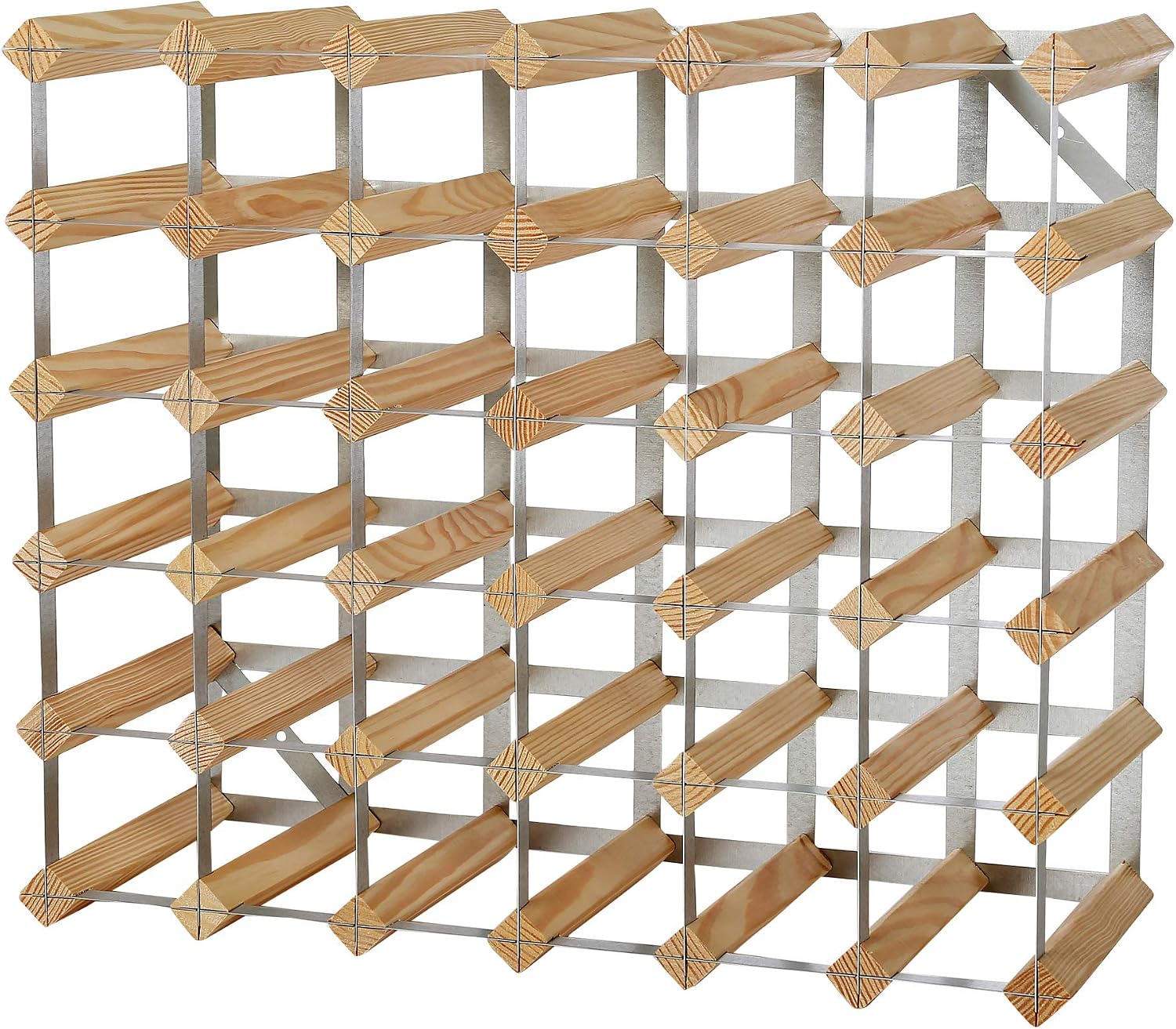 RTA 36 Bottle Traditional Wine Rack-Kit-Natural Pine (FSC), Wood, 61.9 x 52.3 x 23.3 - Image 3