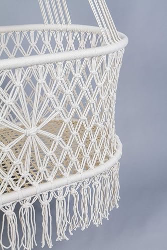 macrame hanging bassinet