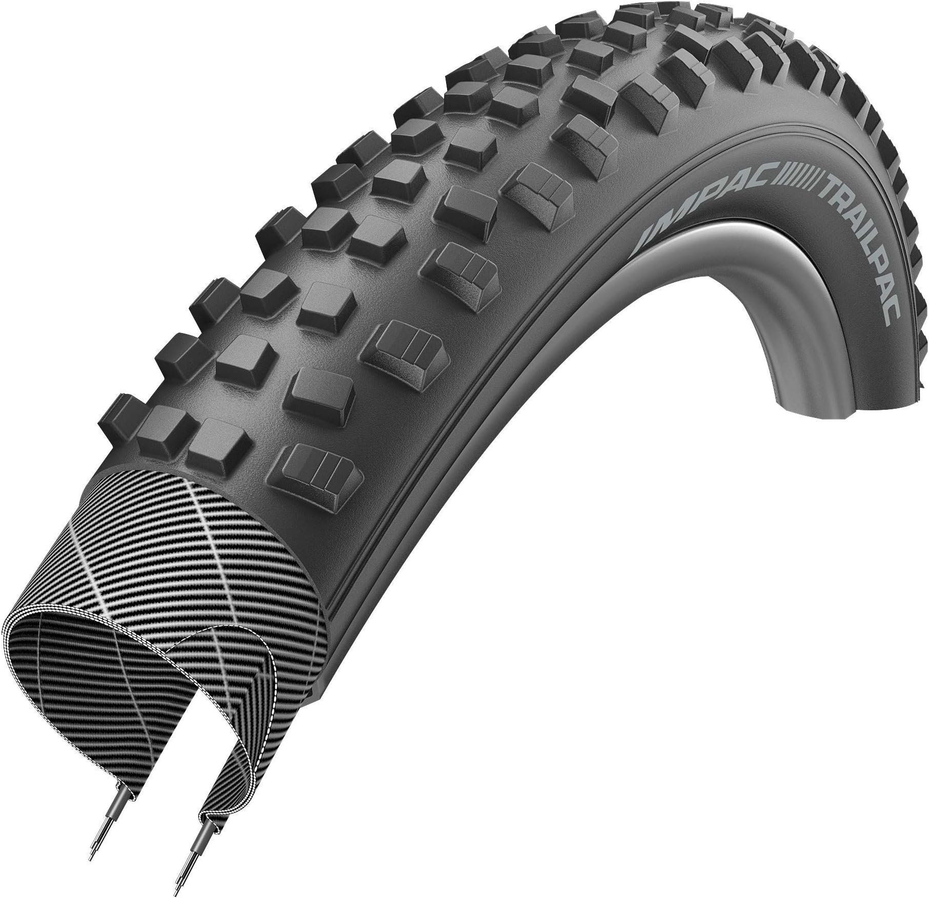 Schwalbe Unisex's IMPAC TRAILPAC TwinSkin Tyres, Black, 54-584