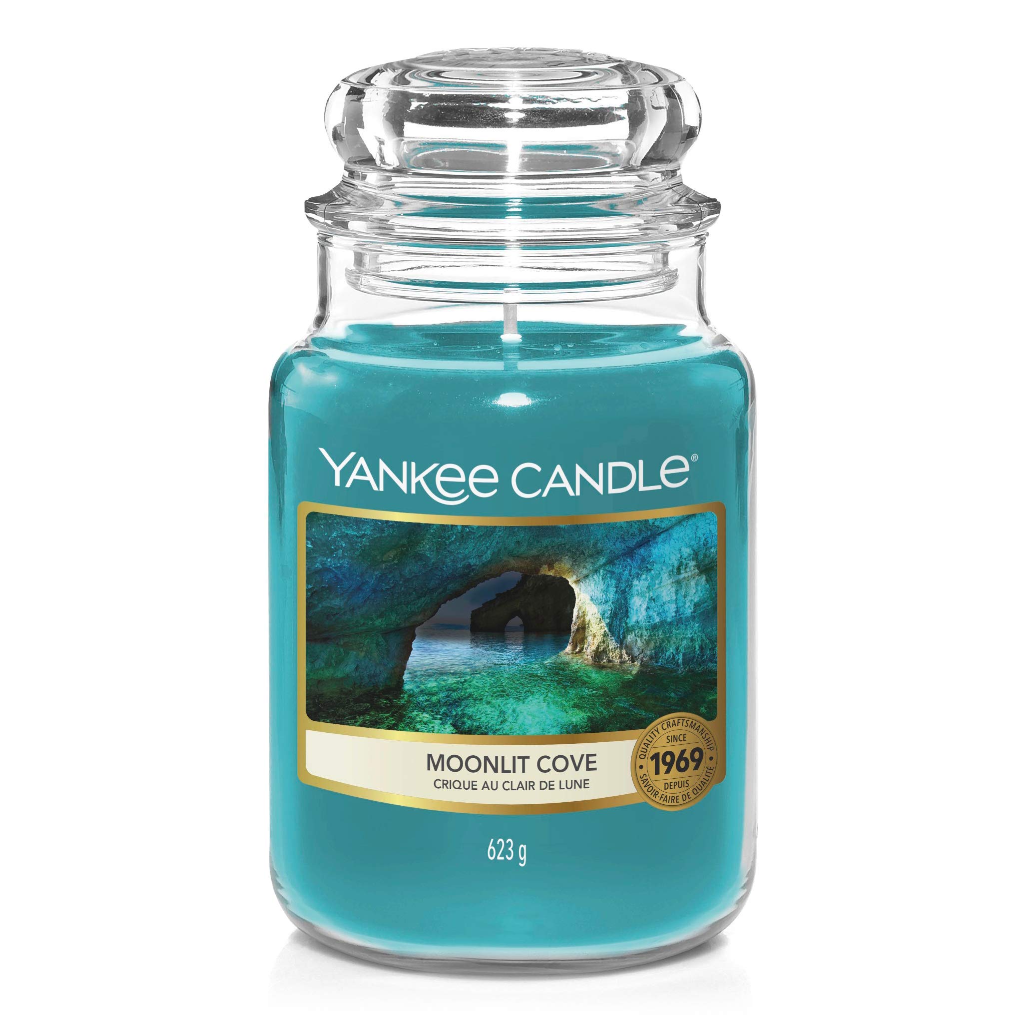 Yankee Candle Scented Candle | Scented Candle | Moonlight Cove Large Jar Candle | Burn Time: Up to 150 Hours, Moonlit Cove (1630410E)