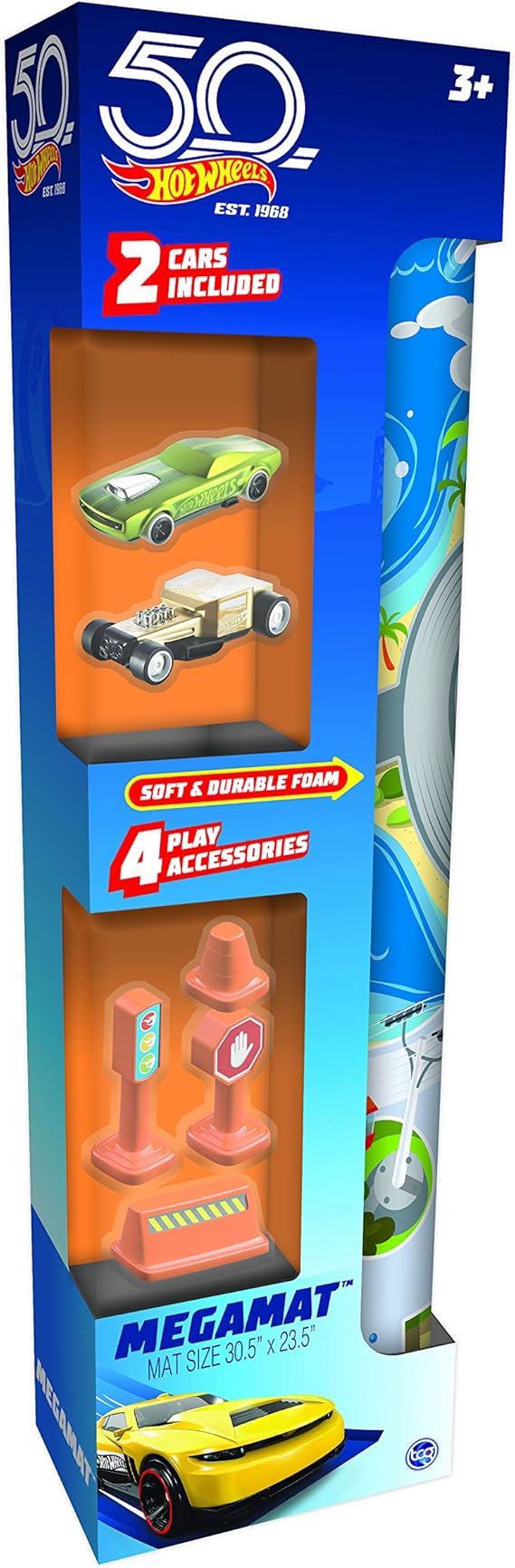 hot wheels 50th anniversary edition jumbo megamat by mattel