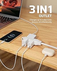 DEWENWILS 360° Rotating Flat Plug Extension