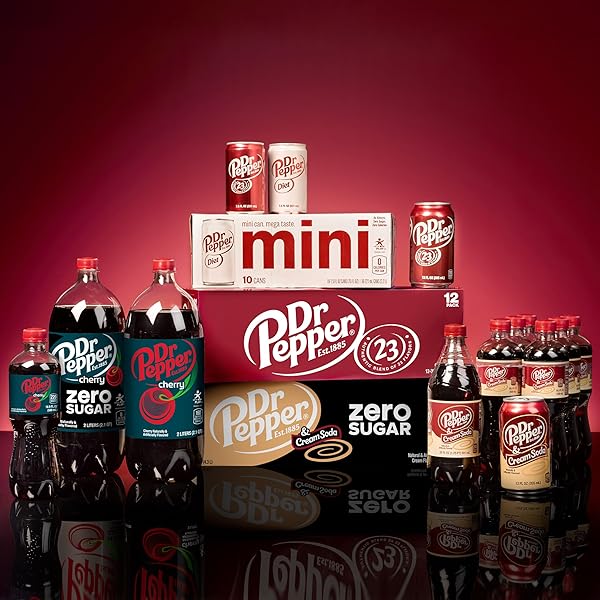 DR PEPPER ZERO STRAWBERRIES AND CREAM SODA, 12 FL OZ CANS, 12 PACK