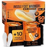 Insole Foot Warmers for Feet &ndash; 10+ Hour Air-Activated Foot Warmers Disposable | TSA Approved Insole Warmers for Boots &amp; Shoes | Thin Adhesive Feet Warmers for Outdoor Use