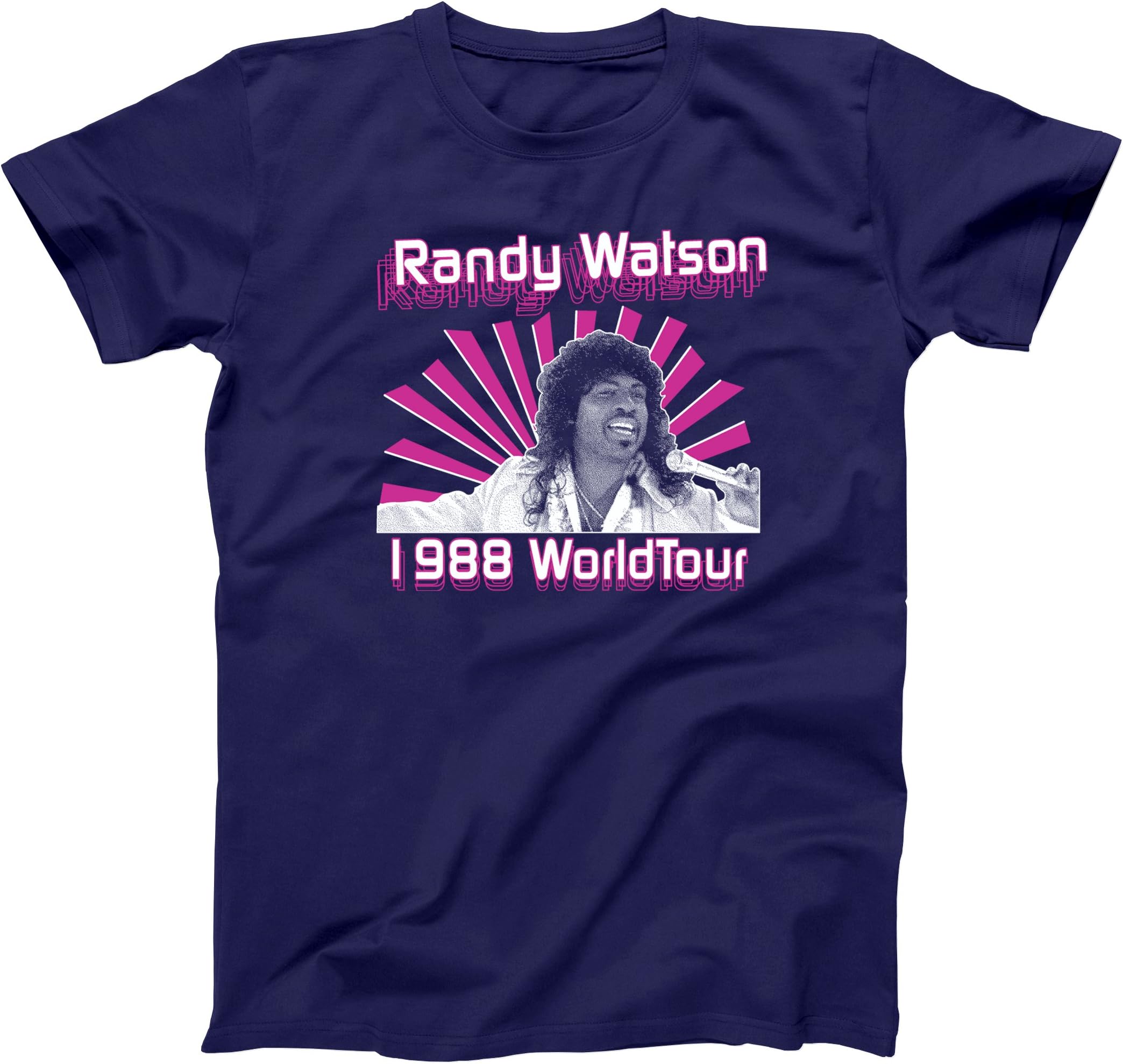 Randy Watson 1988 World Tour Sexual Chocolate Band Jackson Heights Own Hilarious Comedy 80s Movie Humor Mens Shirt X-Large Navy