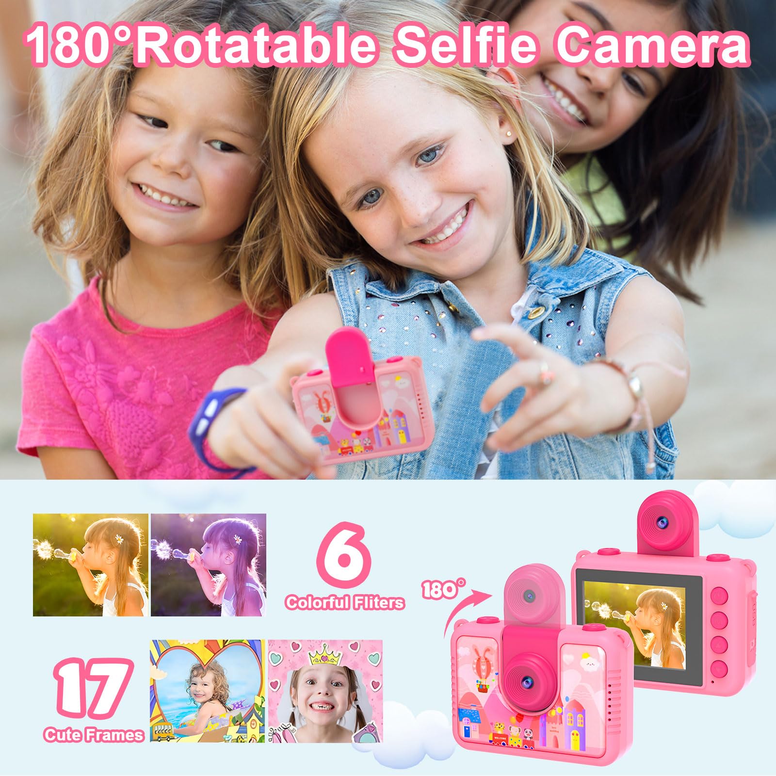 Kids Digital Waterproof Camera - 2024 Upgrade Underwater Camera for Kids with 2.0