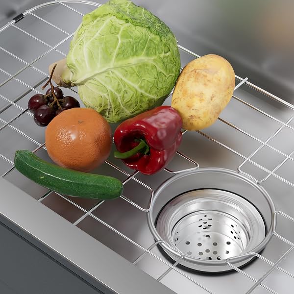 STAINLESS STEEL SINK GRID AND PROTECTORS FOR BOTTOM OF KITCHEN SINK,24″ X 12″ SINK PROTECTOR