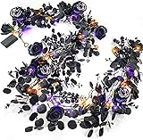 2 Pack 6 Ft Halloween Black Garland Maple Leaf