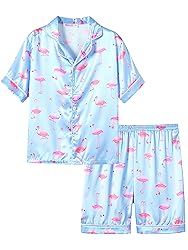 Topgal Cute Pink and Purple Flamingo Pajama Set for