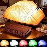 Nsowwe Wooden Book Lamp,Folding Book Light BookLamp for Book Lovers Gifts | Foldable Paper Lamp,Teacher Appreciation Gifts fo
