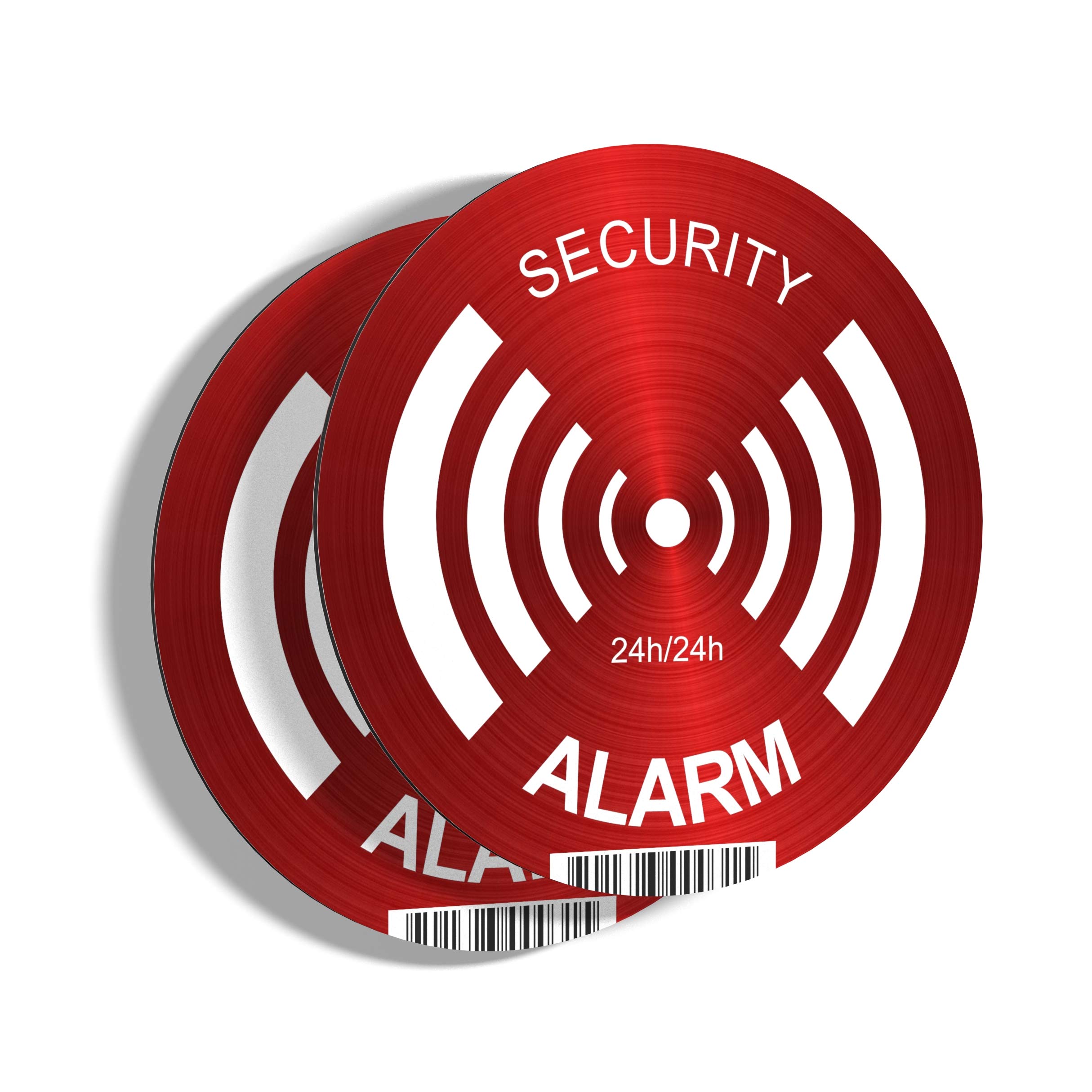 imaggge.com 2 x Rigid Alarm Security Panels - Round 15 cm - Heavy Duty - Aluminium (Not PVC) - Report Surveillance/Camera System - for Wall, Pole, Fence โ image 1