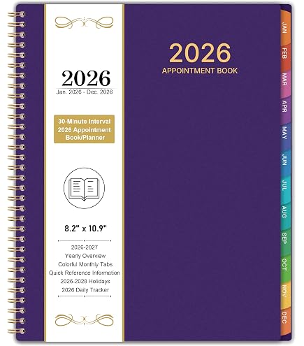 2025-2026 Weekly Appointment Book - Daily Hourly Planner 2025-2026...
