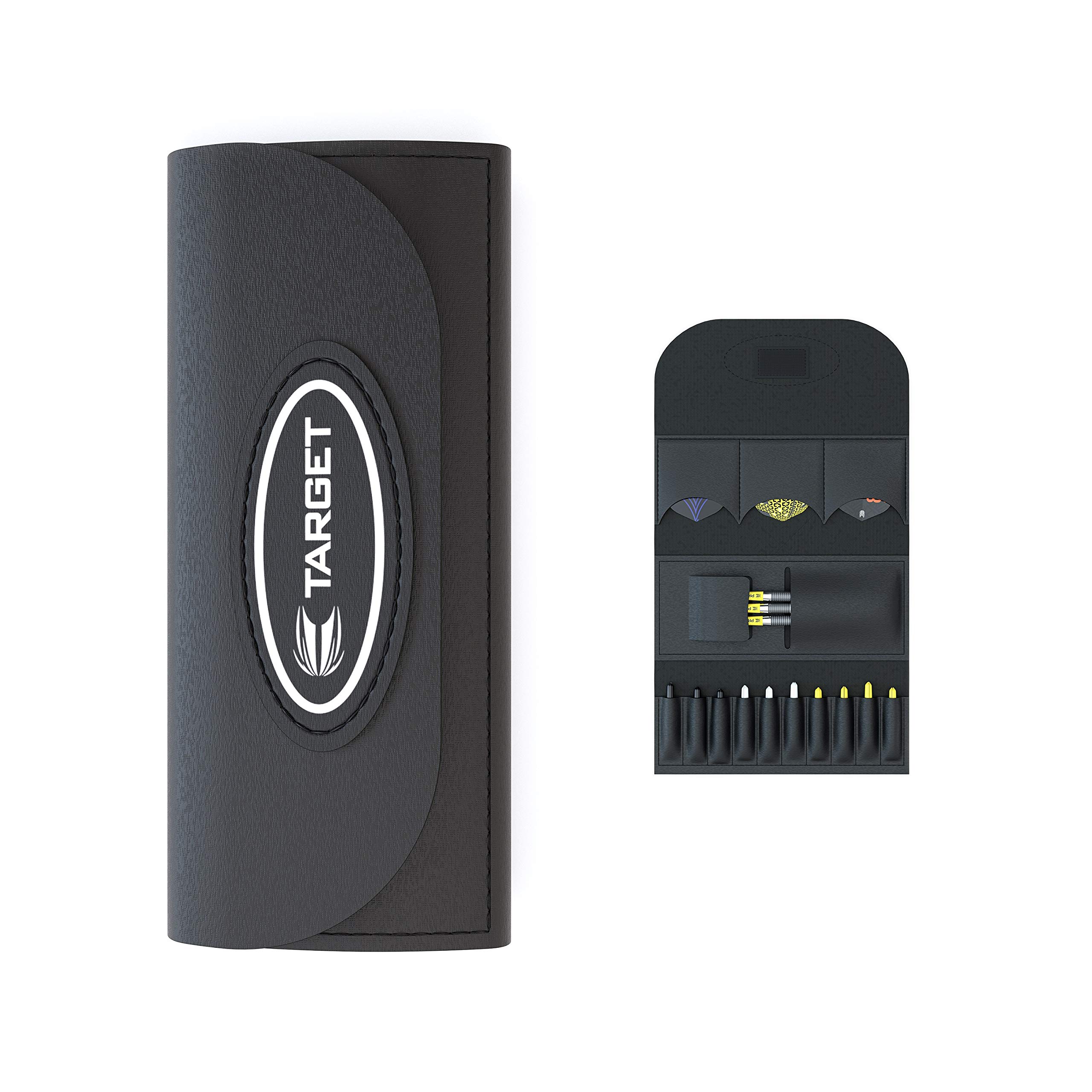 Target Darts Tri Fold Darts Wallet, Black, Holds 3 Darts