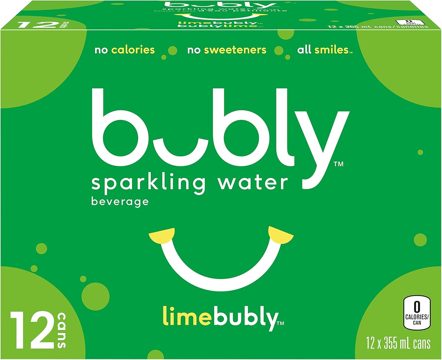 Bubly Lime Sparkling Water, Lime, 355 milliliters Amazon.ca Grocery