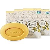 Lemon Verbena Clean Bar Soap by South of France Clean Body Care Triple-Milled French Soap with Organic Shea Butter + Essential Oils Vegan, Non-GMO Body Soap 6 oz Bar 4 Pack