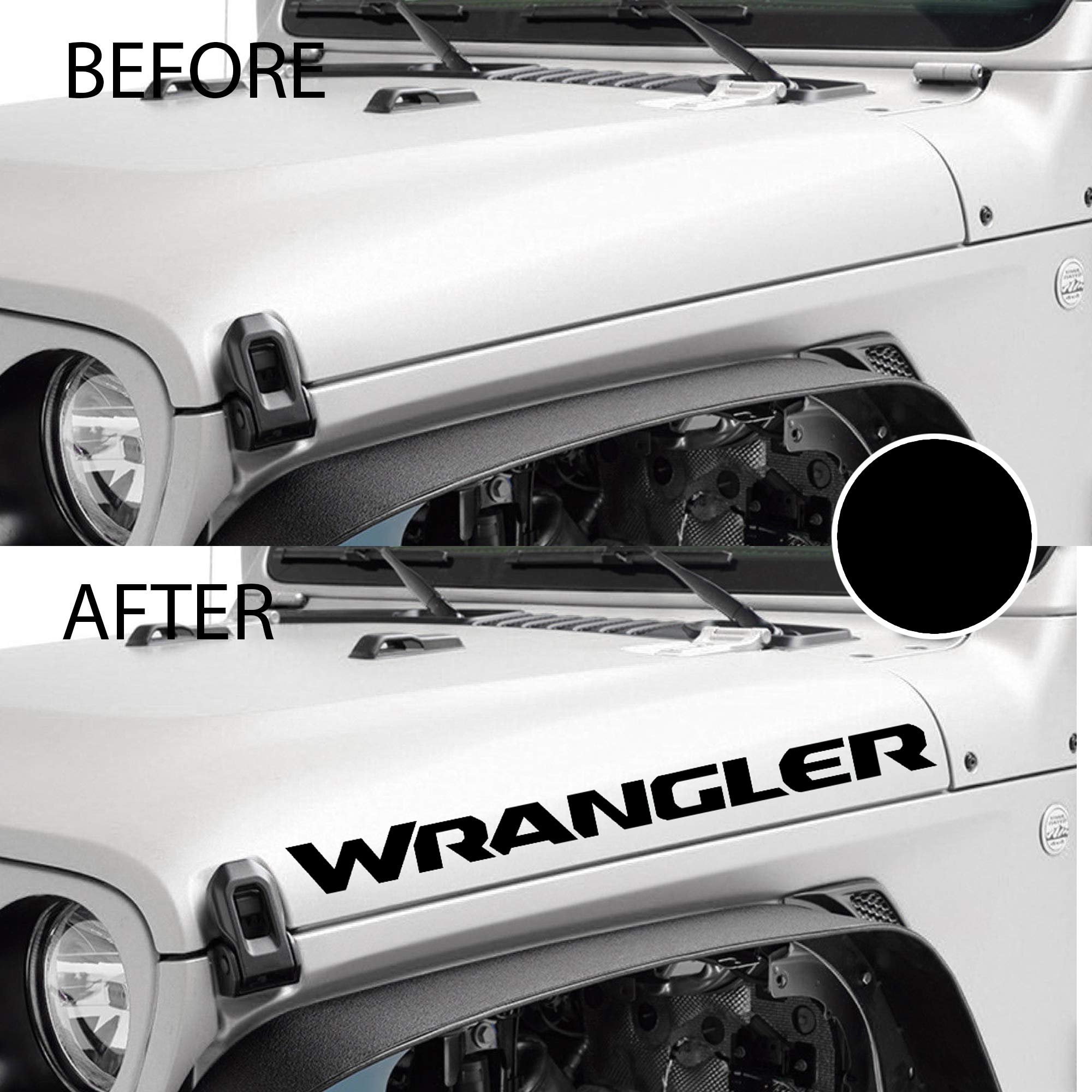 Bogar Tech Designs Vinyl Hood Decal Sticker Letters Compatible with