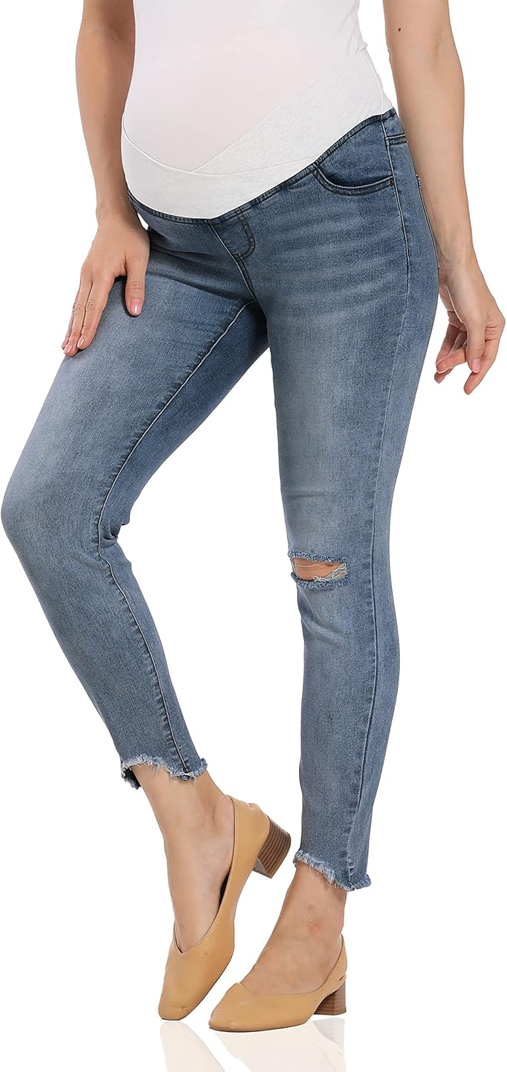 Kegiani Maternity Jeans Maternity Fashion Low Waist Jeans Ankle Skinny