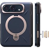 TORRAS Q3 VegSkin for iPhone Duo Case Leather, 360 Magnetic Stand Night Sky | Slim, Fit for MagSafe, Full Hinge Protection, F