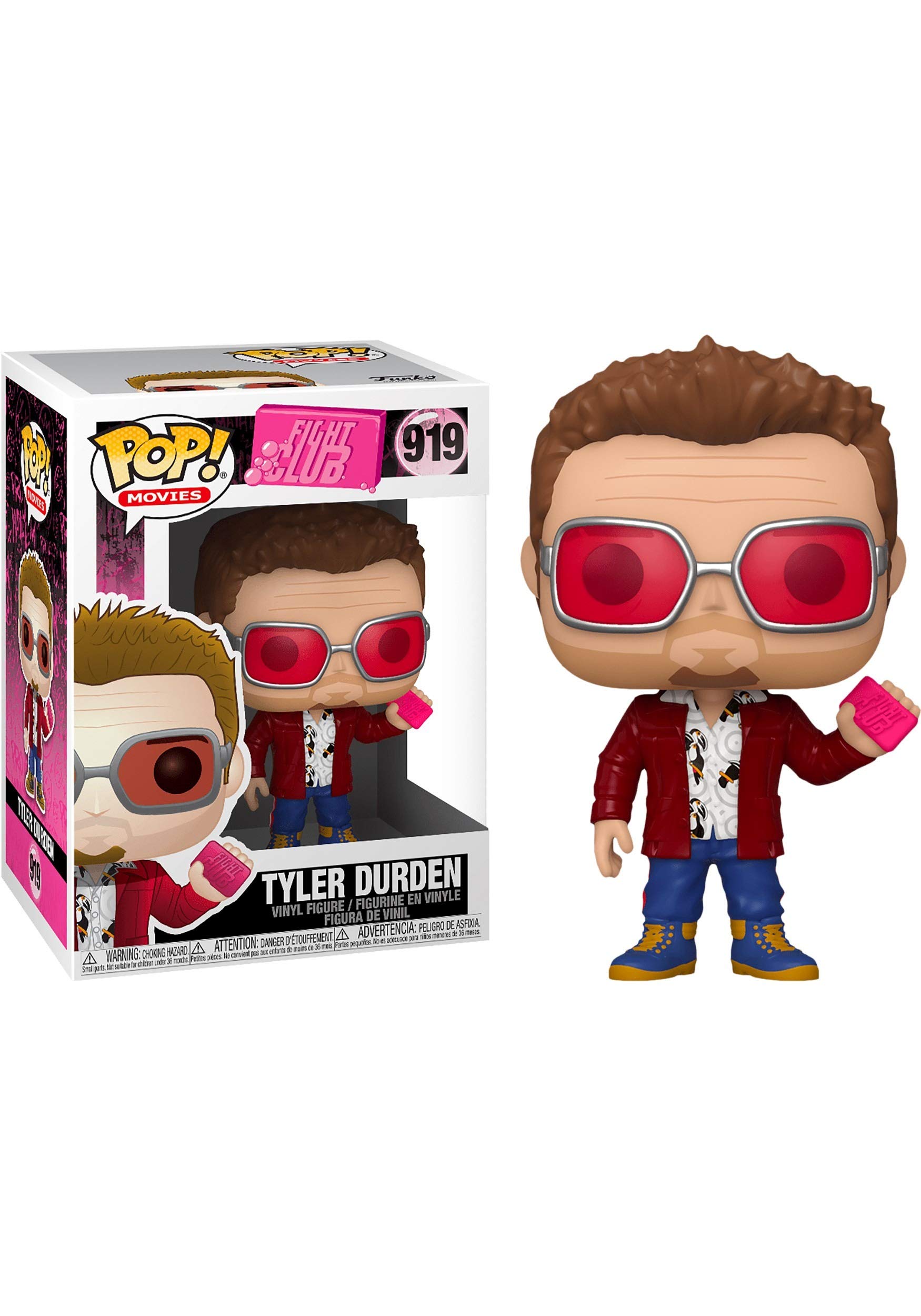 POP. Movies: Fight Club- Tyler Durden CHASE!! This POP! figure comes with a 1 in 6 chance of receiving the special addition alternative RARE chase version (Styles May Vary)
