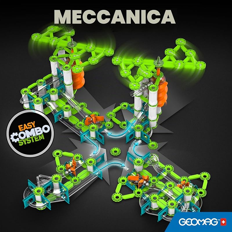 - Mechanics Gravity Elevator Circuit - Gioco Educativo e Creativo per Bambini - Costruzioni Magnetiche, Circuito con Blocchi Magnetici - Confezione da 207 Pezzi