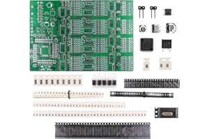 D DZRCOXI Soldering Practice Kit,DIY SMD SMT Welding Practice Soldering Skill Training Board (Soldering-300 Elements)