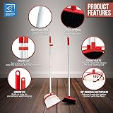TDBS The Dustpan and Brush Store Long Handled Dustpan Set White Red view 6