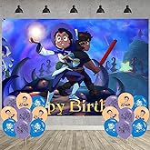 The Owl House Birthday Party Decoration,Owl House Cartoon Party Photo Background 5 x 3 FT and 18 Pcs Balloon,Owl Merch Party Backdrop Supplies