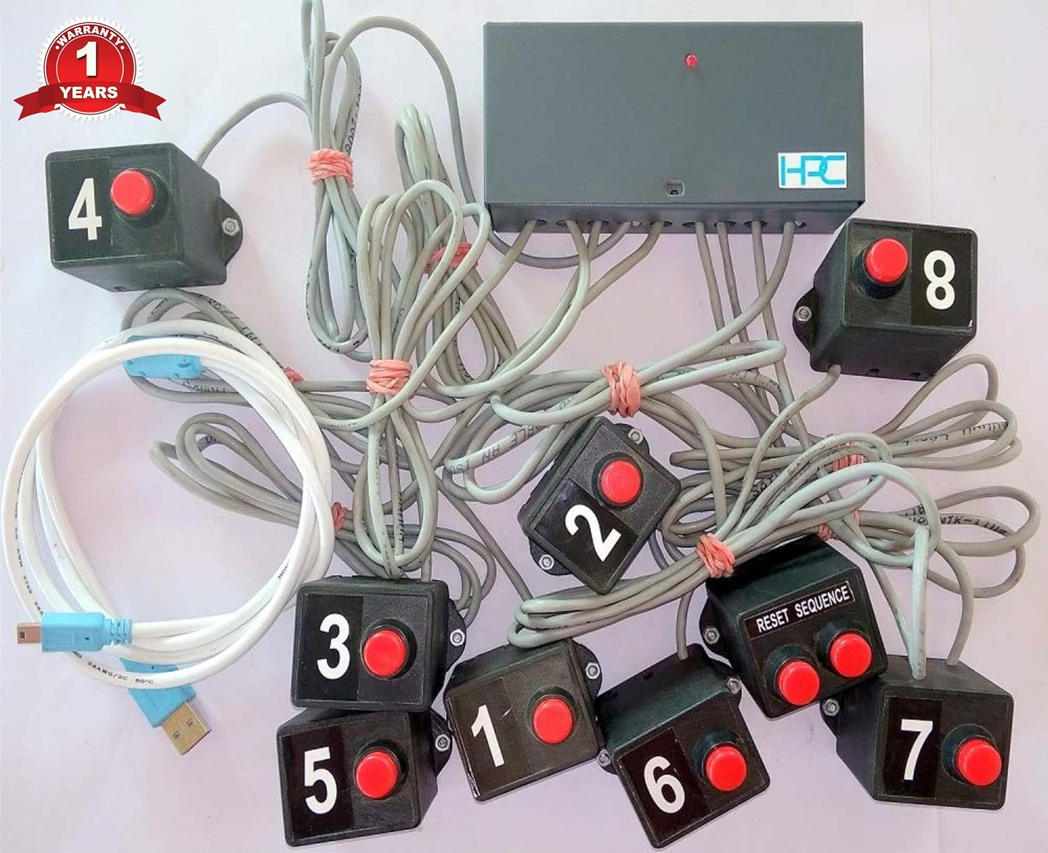 Buy 8Player Quiz Game Buzzer System with 25 ft Wires and Windows