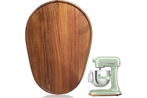 MJFAJAZF Acacia Wood Mixer Slider Mat for KitchenAid Stand Mixer Wooden Sliding Tray Compatible with Kitchen Aid 5-8 Qt Mixer