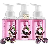 LOVERY Foaming Hand Soap-Packof 3-Moisturizing Hand Soap with AloeVera & Essential Oils-Alcohol-Free Hand Wash in Honey Almond, PomegranatePeach, Lavender Jasmine Scent-Free Bracelet
