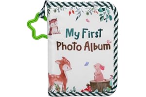 VBESTLIFE Baby Memory Photo Album, Green Leaf Theme Book First Year Baby Photo Book, 4x6 Inch Pictures For Memory Album