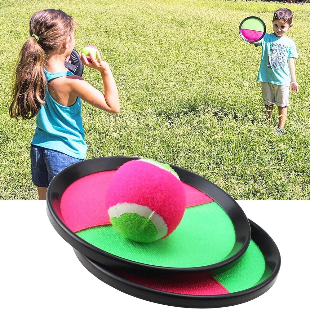 Enshey Throw & Fang Fledermaus Nylon Ball Spiel Set - Kind Kind im freien Garten Garten Strand Picknick Party Familie Poolspielzeug