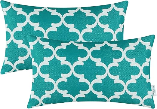 Amazon Com Calitime Pack Of 2 Soft Canvas Bolster Pillow Covers