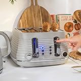 Salter Ripple Taupe Toaster & Kettle Set – 4-Slice 1630W 6 Browning Levels view 9