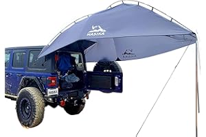 Versatility Teardrop Awning for SUV RVing, Car Camping, Trailer and Overlanding Light Weight Truck Canopy Durable Tear Resist