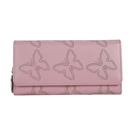 Butterflies Womens Wallet (Baby Pink) (BNS 2383BPK)
