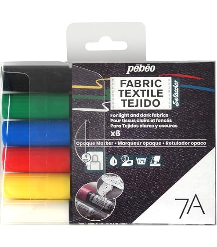 Pébéo Textilmarker, 1 Mm Spitze, Gelb – Waschfester Stoffmalstift, Bügelfixierbar