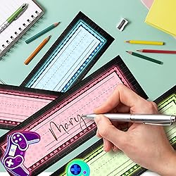 30 Name Tags for Classroom Cubbies, 3x9 in Video