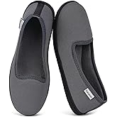 Garonne Women's Lightweight Loafer Memory Foam Slippers, Ladies' Non-Slip House Shoes for Bedroom Indoor Outdoor