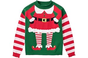 Kimoda Girls Kids Ugly Christmas Sweater Winter Funny Knitted Xmas Pullover Long Sleeve Top 7-14 Years