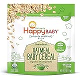 Happy Baby Organics Clearly Crafted Baby Cereal, Oatmeal, 7 Ounce (Pack of 1)