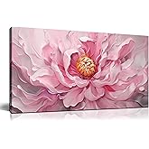 Prepeyssee Floral Wall Art for Living Room Pink Wall Art Large Botanical Artwork for Bedroom Office Teen Girl Room Decor Canvas Prints 20x40 Inch