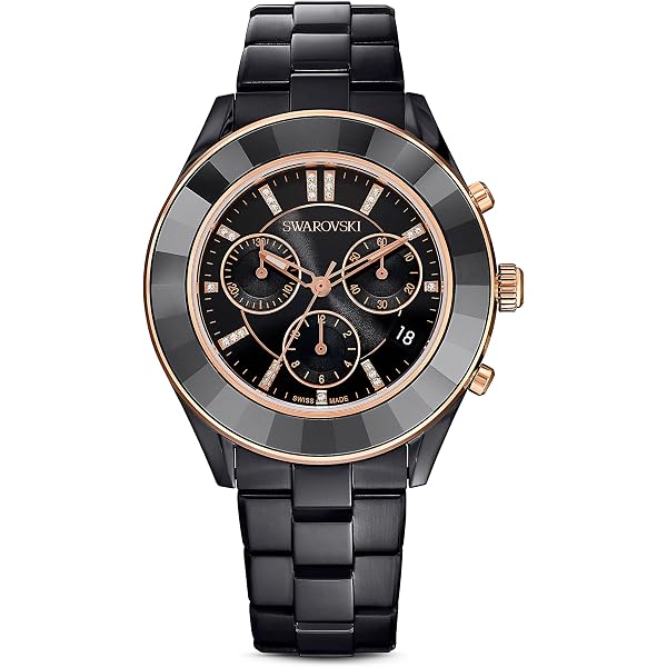 ✨ Swarovski Stainless Steel Crystal Chronograph Watch ✨ Amazon.com: Swarovski Octea Chrono Watch, Green Swiss-Made  main image 3