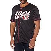 Ultra Game Adult's NFL Official Button Down Baseball Mesh Jersey Shirt
